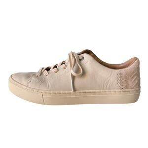 Tom’s Leather Lace Up Cream Sneakers 7.5